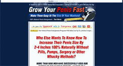 Desktop Screenshot of growyourpenisfast.com